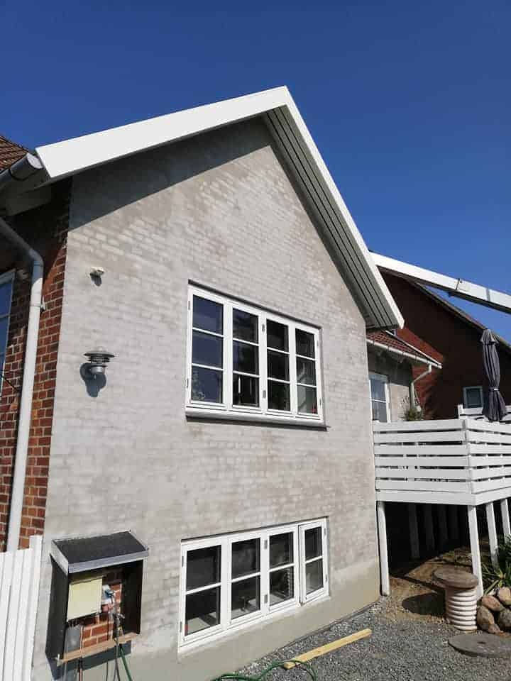 vandskuret hus på sjælland